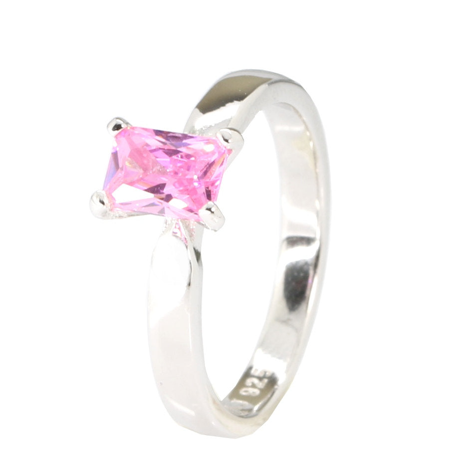 3 pc Pink Camo Ring Set Sterling Silver Wedding Ring Set