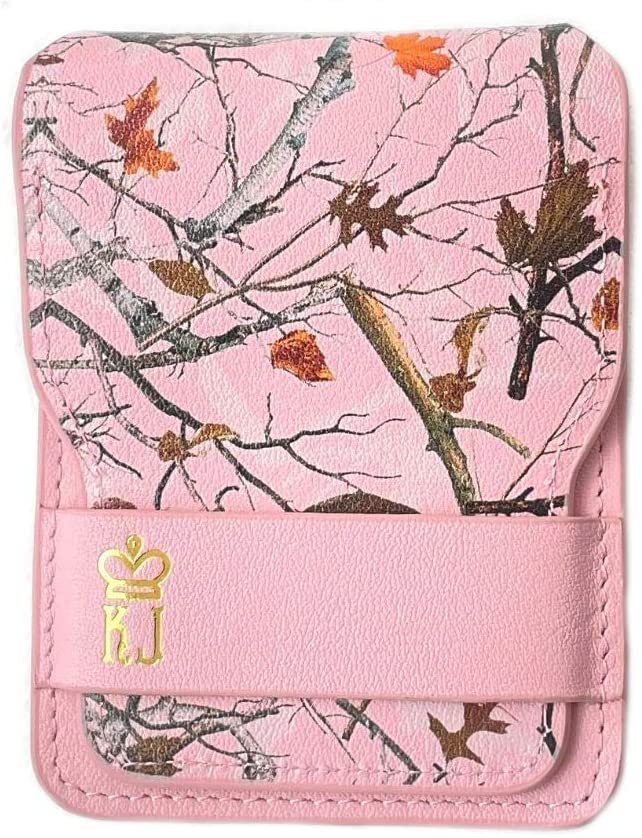 Pink Camo Wallet Leather Minimalist Wallet Unique Camouflage Design