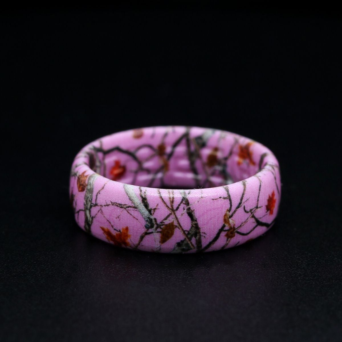 Silicone Men's Wedding Band| Pink CAMO Groom Wedding Bands | Wedding Bands His and Her